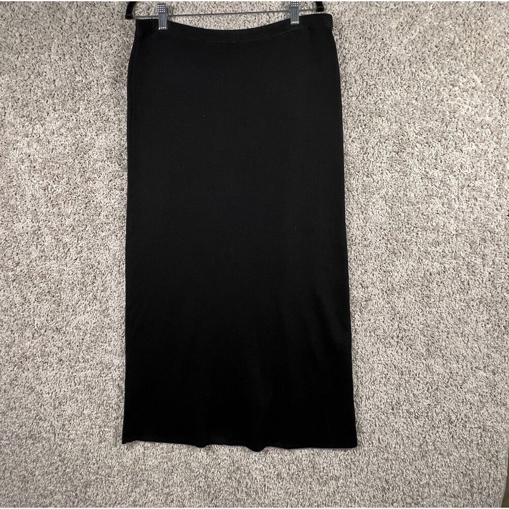 Will Smith Women's Skirt petite L Black Wool Pencil Skirt